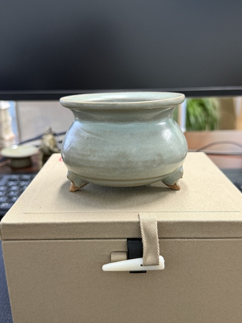 古玩陶瓷金鈞窯香爐真品鑒賞圖