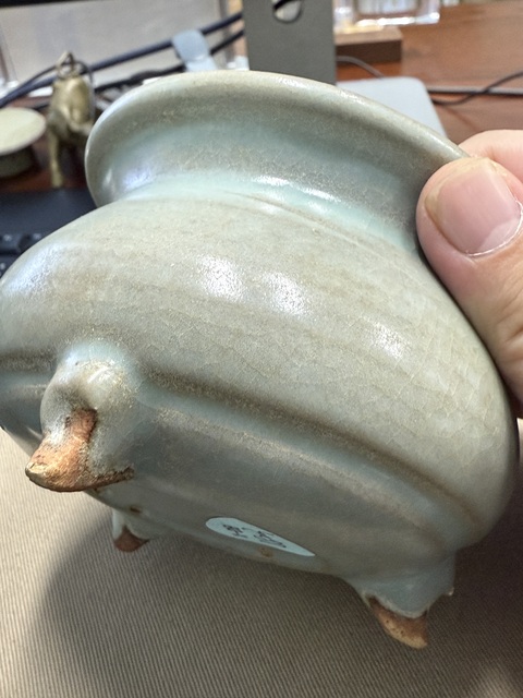古玩陶瓷金鈞窯香爐真品鑒賞圖