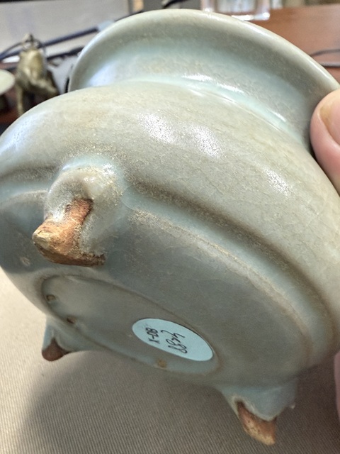 古玩陶瓷金鈞窯香爐真品鑒賞圖