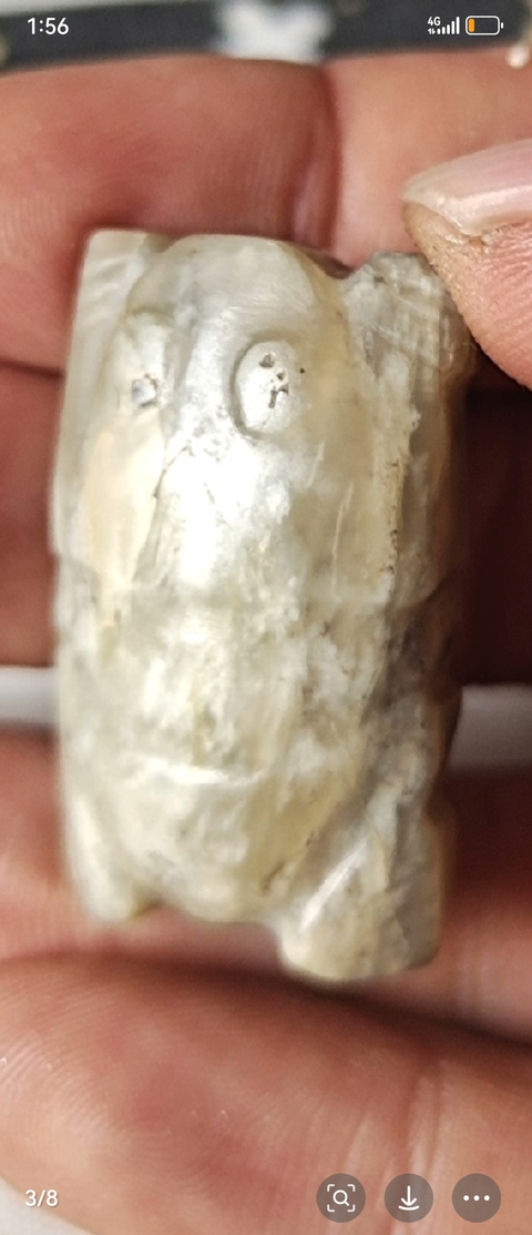 古玩玉器仿古做舊玉蛙形件真品鑒賞圖