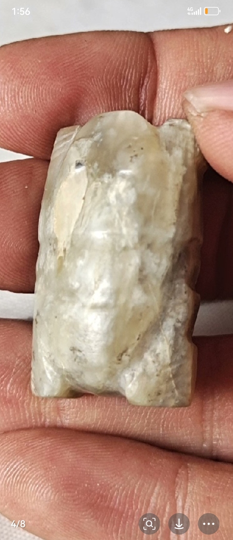 古玩玉器仿古做舊玉蛙形件真品鑒賞圖