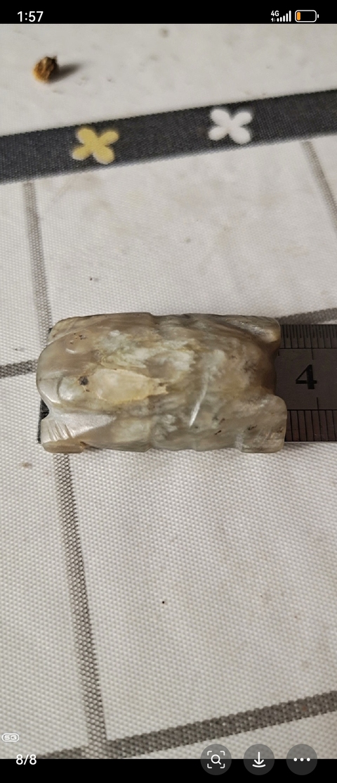 古玩玉器仿古做舊玉蛙形件真品鑒賞圖