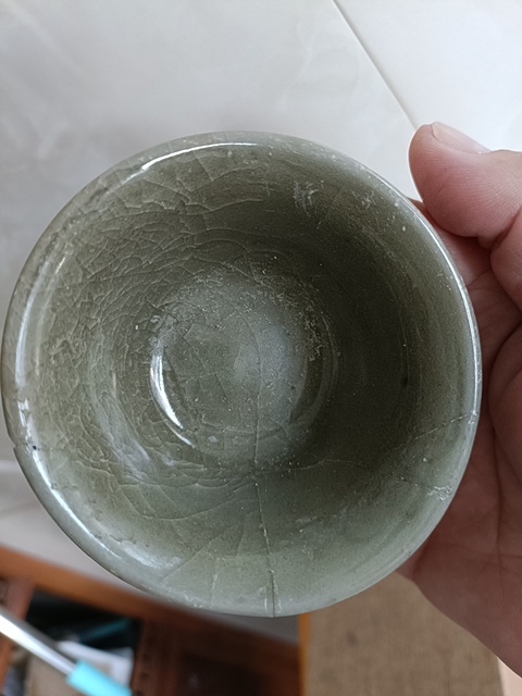古玩陶瓷龍泉青瓷高足杯真品鑒賞圖