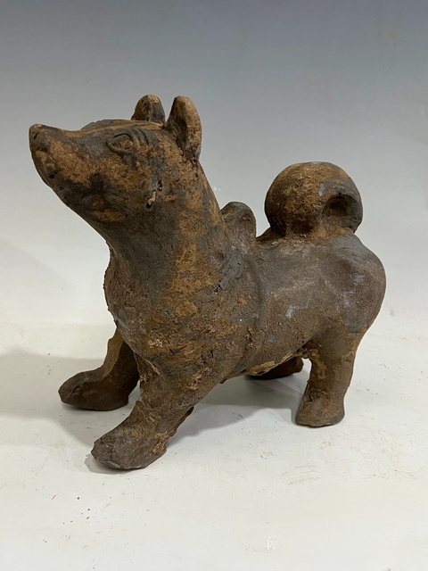 古玩雜項陶狗真品鑒賞圖