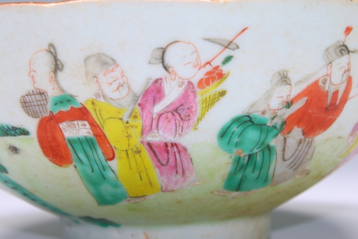 古玩陶瓷清道光·粉彩十二花神大碗拍賣，當(dāng)前價格572元