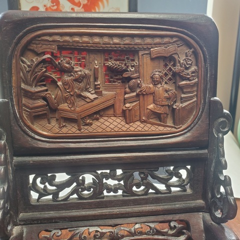 古玩雜項鏡屏真品鑒賞圖