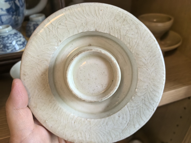 古玩陶瓷湖田窯影青盞托真品鑒賞圖