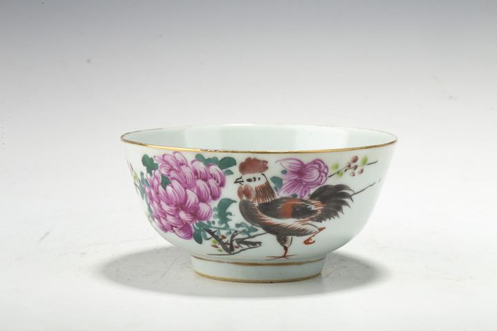 古玩陶瓷民國·粉彩大吉圖碗拍賣，當(dāng)前價格0元