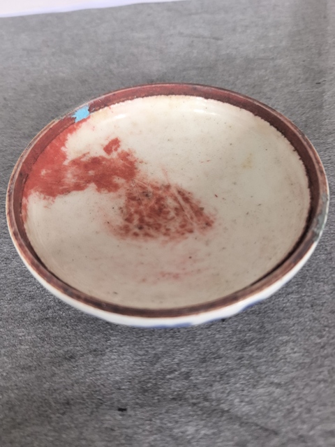 古玩陶瓷龍紋青花印泥盒真品鑒賞圖