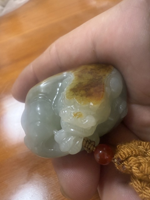 古玩玉器青白玉瑞獸真品鑒賞圖