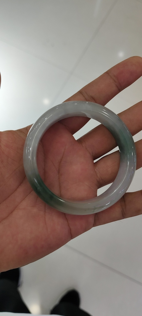 古玩玉器翡翠手鐲真品鑒賞圖