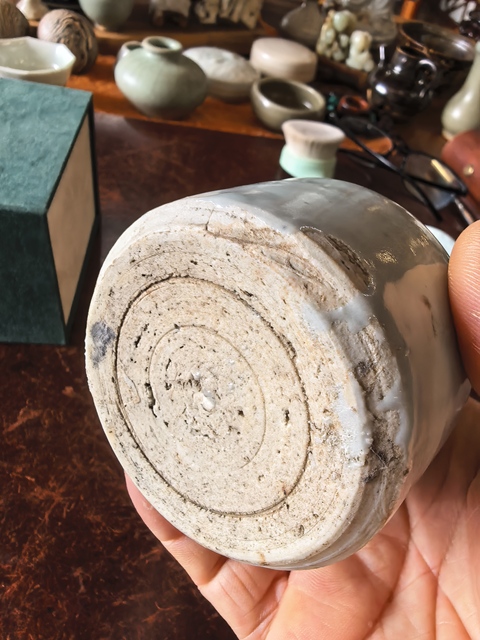 古玩陶瓷白釉酒壺真品鑒賞圖