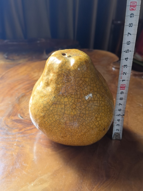 古玩陶瓷黃釉像生瓷真品鑒賞圖