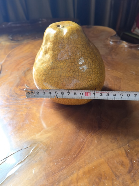 古玩陶瓷黃釉像生瓷真品鑒賞圖