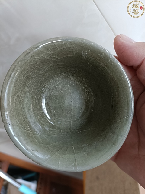 古玩陶瓷元龍泉高足杯真品鑒賞圖