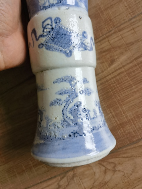 古玩陶瓷青花花觚真品鑒賞圖