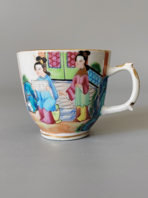 古玩陶瓷紅樓夢廣彩人物故事把杯·精品拍賣,當前價格1880元