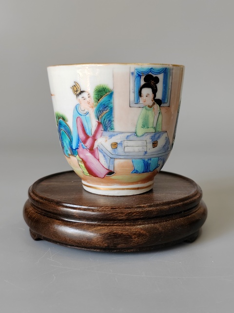 古玩陶瓷紅樓夢廣彩人物故事把杯·精品拍賣,當前價格1880元