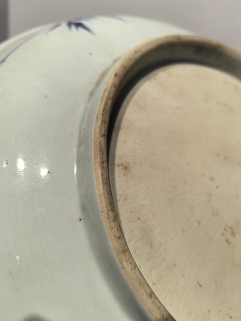 古玩陶瓷獅紋青花盤真品鑒賞圖