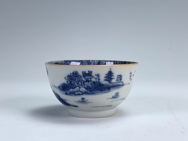 古玩陶瓷清乾隆·青花山水樓閣紋茶園拍賣,當前價格155元