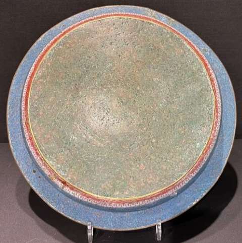 古玩陶瓷銅胎掐絲琺瑯彩鳳紋折沿盆真品鑒賞圖