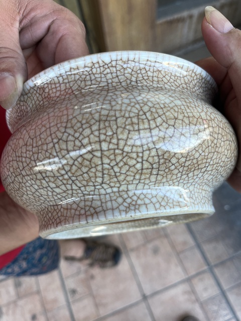 古玩陶瓷哥釉香爐真品鑒賞圖