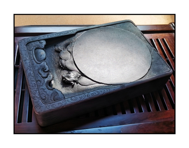 古玩雜項龍紋硯真品鑒賞圖