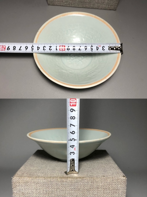 古玩陶瓷宋，影青釉荷花紋撇口碗拍賣，當前價格6000元