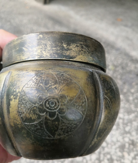 古玩銅器銅蓋罐真品鑒賞圖