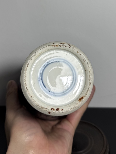 古玩陶瓷青花冰梅圖雞腿瓶真品鑒賞圖