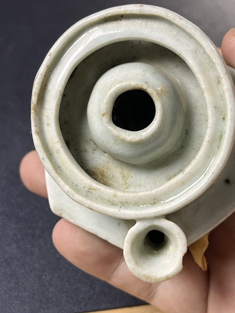 古玩陶瓷白釉水注真品鑒賞圖