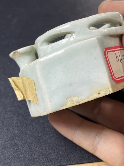 古玩陶瓷白釉水注真品鑒賞圖