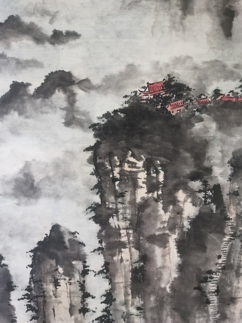 古玩字畫董壽平大師入室弟子北京美協會員許峰黃山云峰拍賣,當前價格1288元