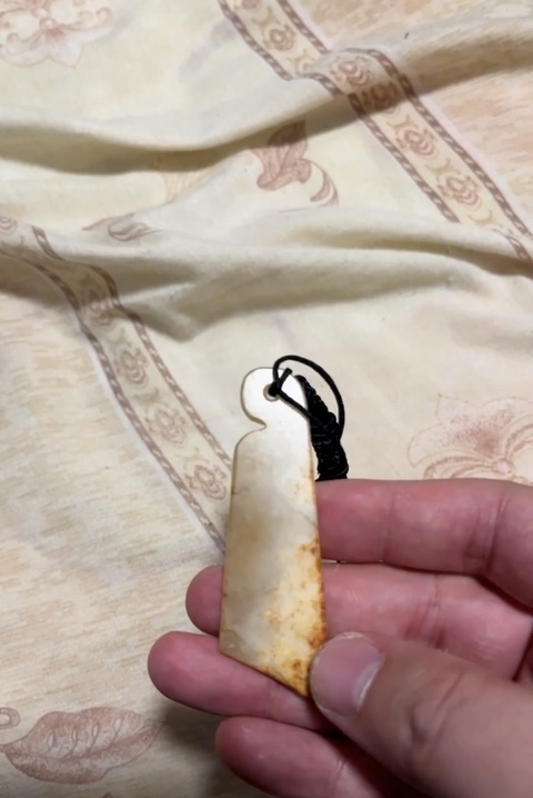 古玩玉器仿古做舊玉刀形件真品鑒賞圖