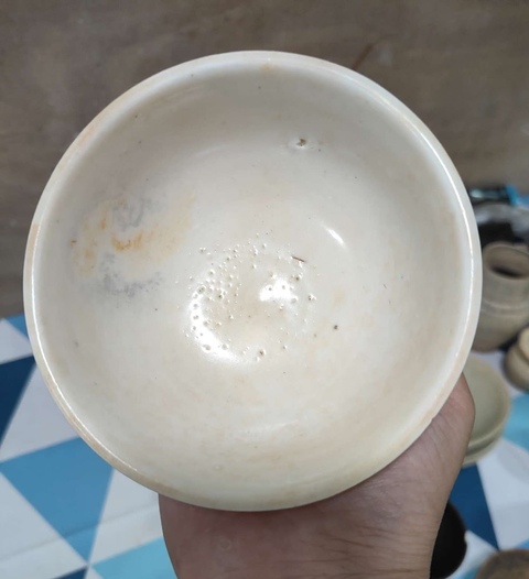 古玩陶瓷青白釉高足茶盞真品鑒賞圖