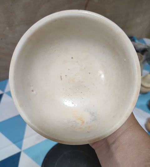 古玩陶瓷青白釉高足茶盞真品鑒賞圖