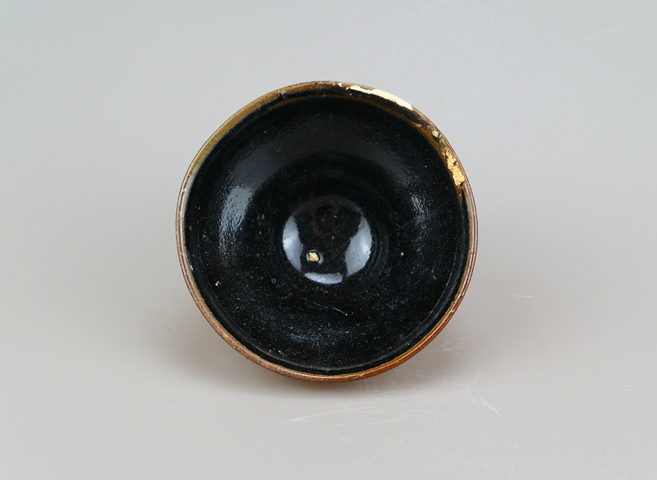 古玩陶瓷遇林亭窯烏金釉茶盞真品鑒賞圖