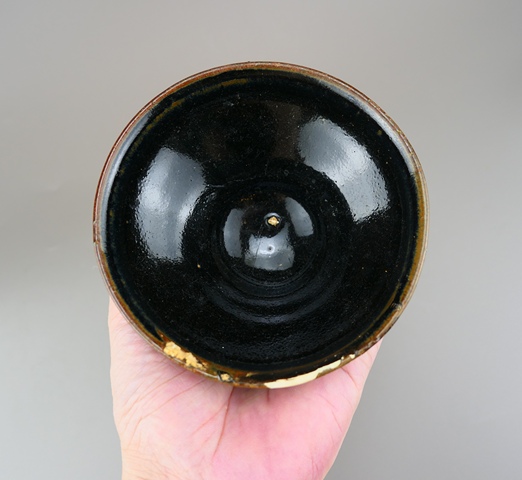 古玩陶瓷遇林亭窯烏金釉茶盞真品鑒賞圖