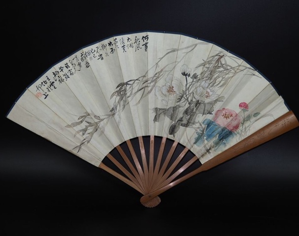 古玩雜項成扇真品鑒賞圖