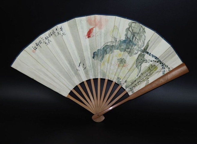 古玩雜項成扇真品鑒賞圖