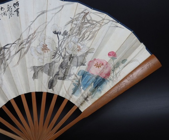 古玩雜項成扇真品鑒賞圖