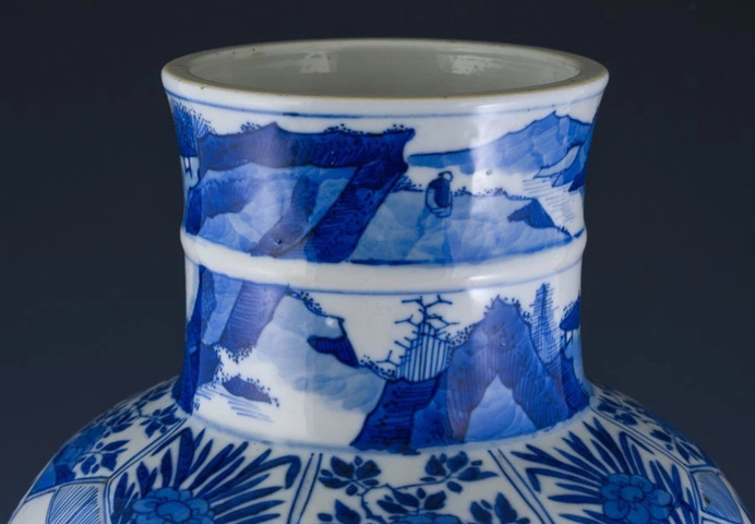 古玩陶瓷青花瓶真品鑒賞圖
