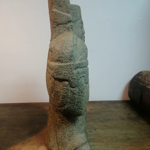 古玩雜項仿古天官賜福石雕像真品鑒賞圖