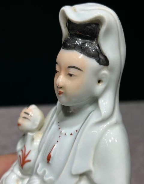 古玩陶瓷送子觀音真品鑒賞圖
