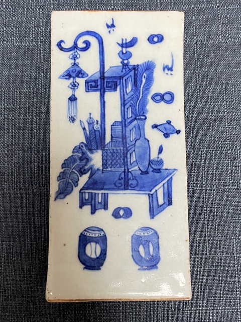 古玩陶瓷青花博古圖筆筒,注意品相真品鑒賞圖