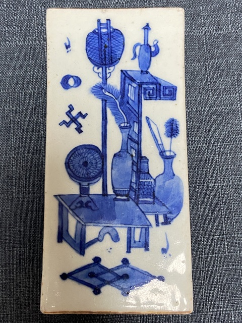 古玩陶瓷青花博古圖筆筒,注意品相真品鑒賞圖