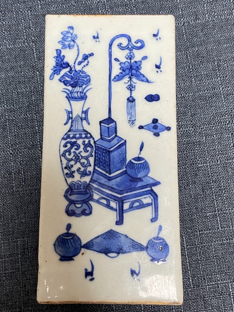 古玩陶瓷青花博古圖筆筒,注意品相真品鑒賞圖
