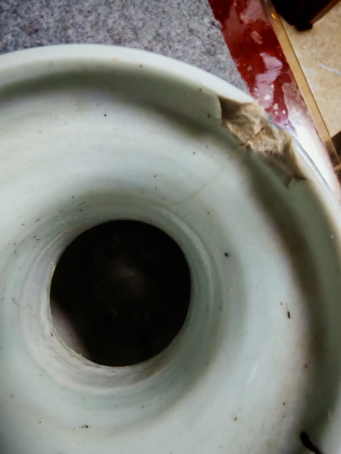 古玩陶瓷纏枝花囍字紋獅耳瓶真品鑒賞圖