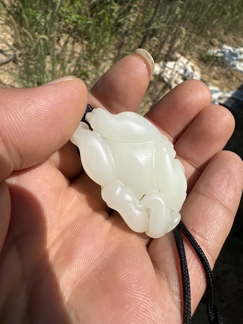 古玩玉器和田玉雕“瑞獸”把件真品鑒賞圖