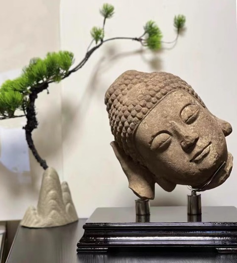 古玩雜項佛頭真品鑒賞圖